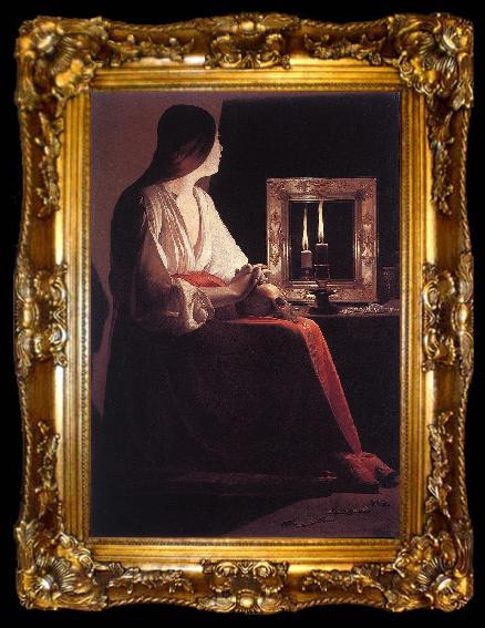 framed  LA TOUR, Georges de The Penitent Magdalen s, ta009-2